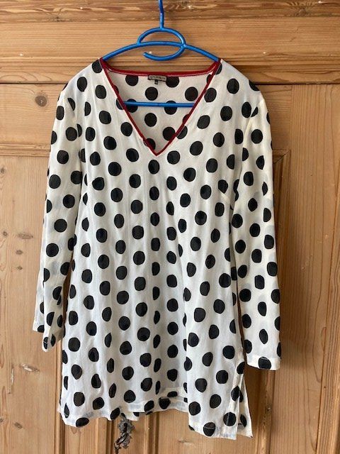 Blouse Ancienne En Soie Noire Et Blanche – Taille 36/38 (S), Atelier De Couture Vintage