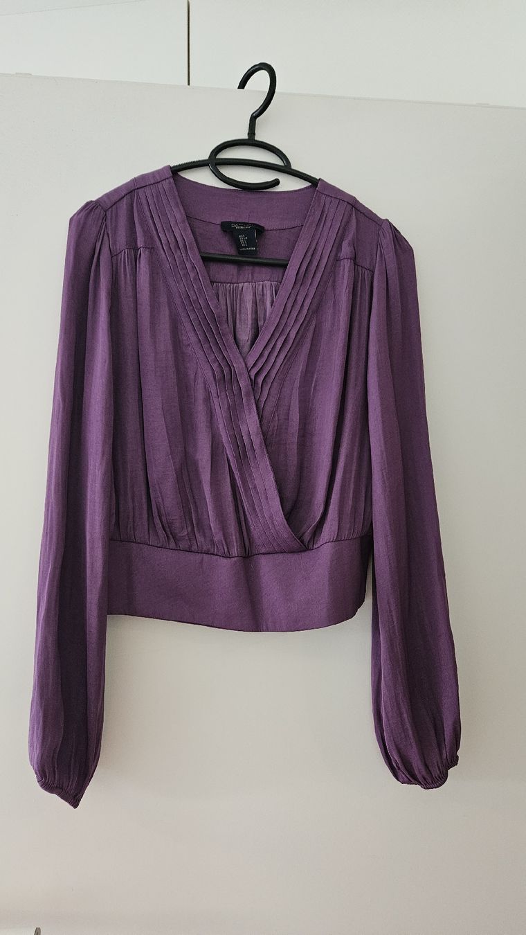 Camicette: Elegant Purple Cropped Blouse  – Nuovo (secondo la descrizione) da Meggen venduto da Msmarket