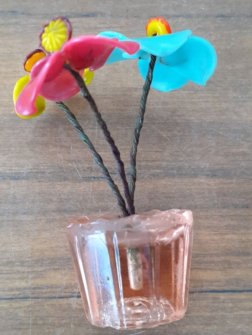 Statuette: Glasblumen Strauss antik – Usato da Mörschwil venduto da antiksalon 8
