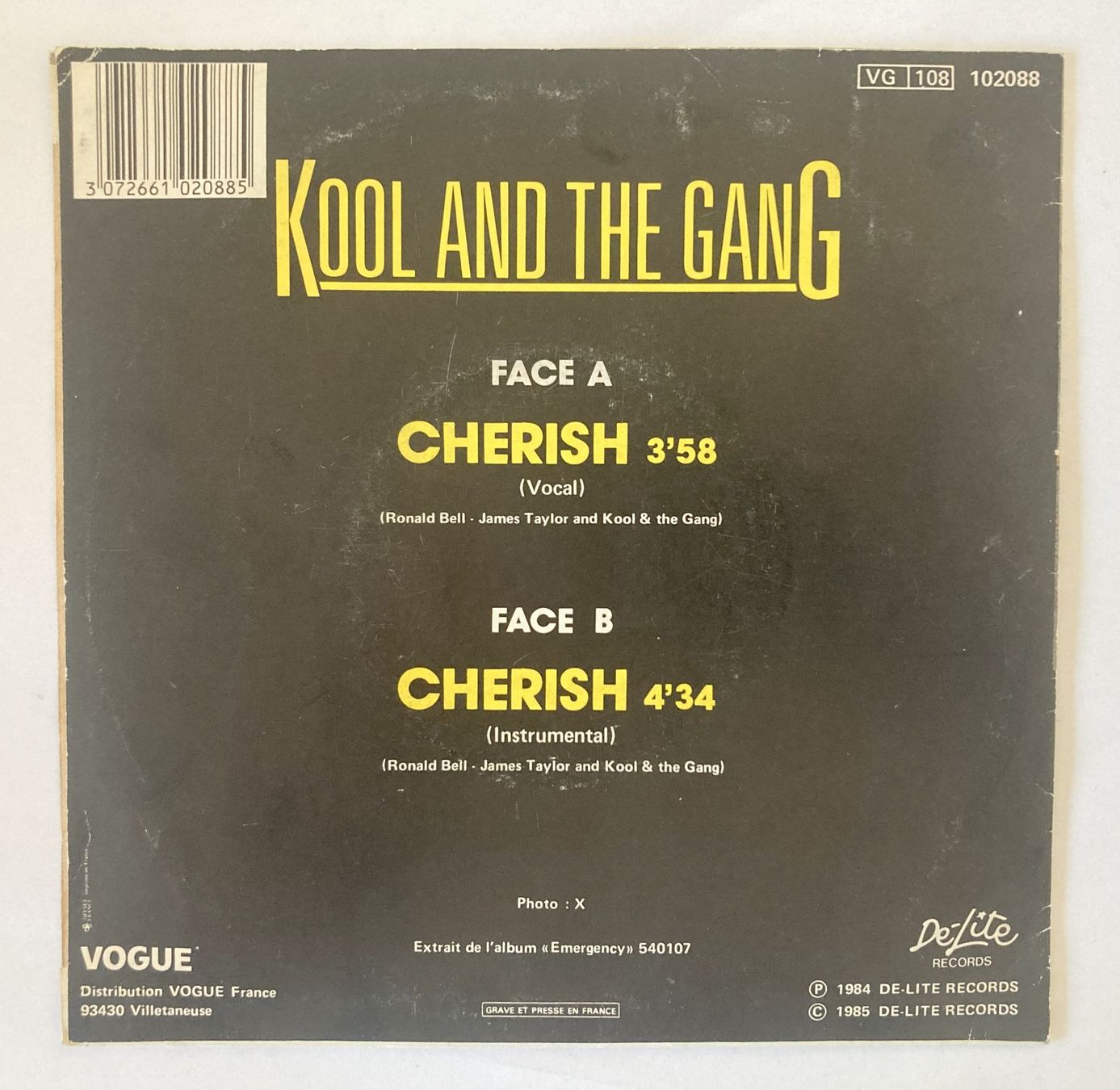 Vinyles: KOOL & THE GANG - CHERISH – D'occasion à Bottens par hotter-than-hell 1