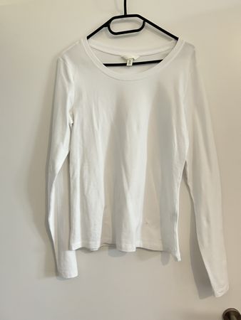 H&M Basic Longsleeve Weiss, Grösse M - Top Zustand!
