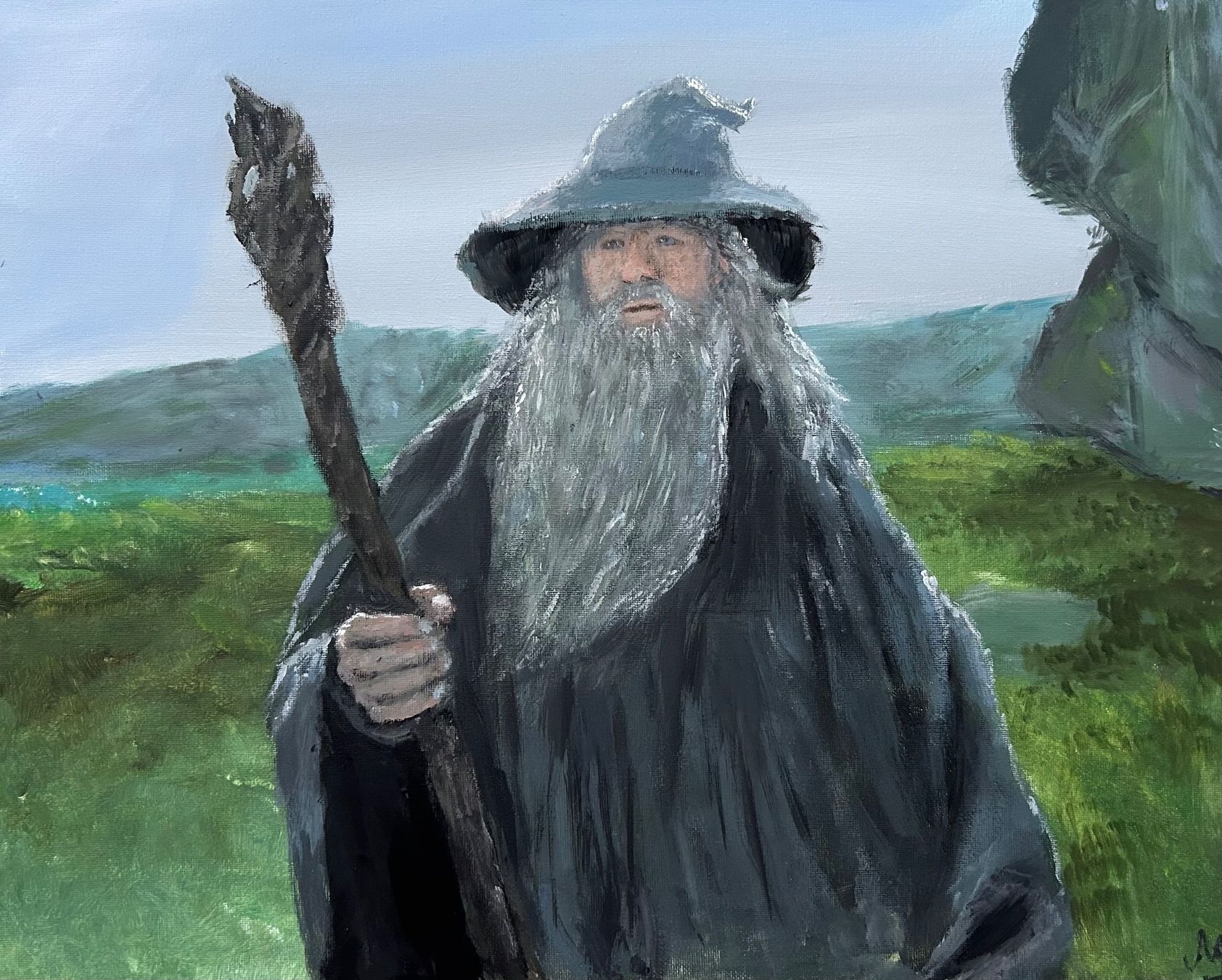 Dipinti: Gandalf the Grey Gemälde 40x50cm – Nuovo e nell'imballaggio originale da Pfäffikon SZ venduto da Andrei_Moro_Kunst