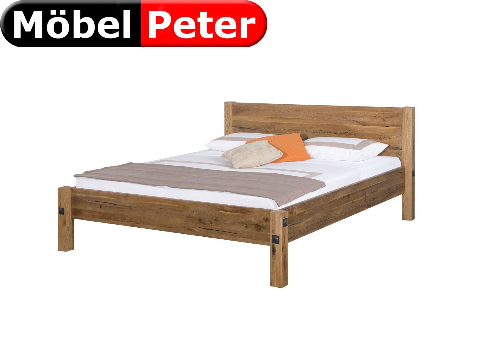 Letti: Massivbett Eiche 160 x 200cm – Nuovo e nell'imballaggio originale da Kölliken venduto da moebel-peter 1