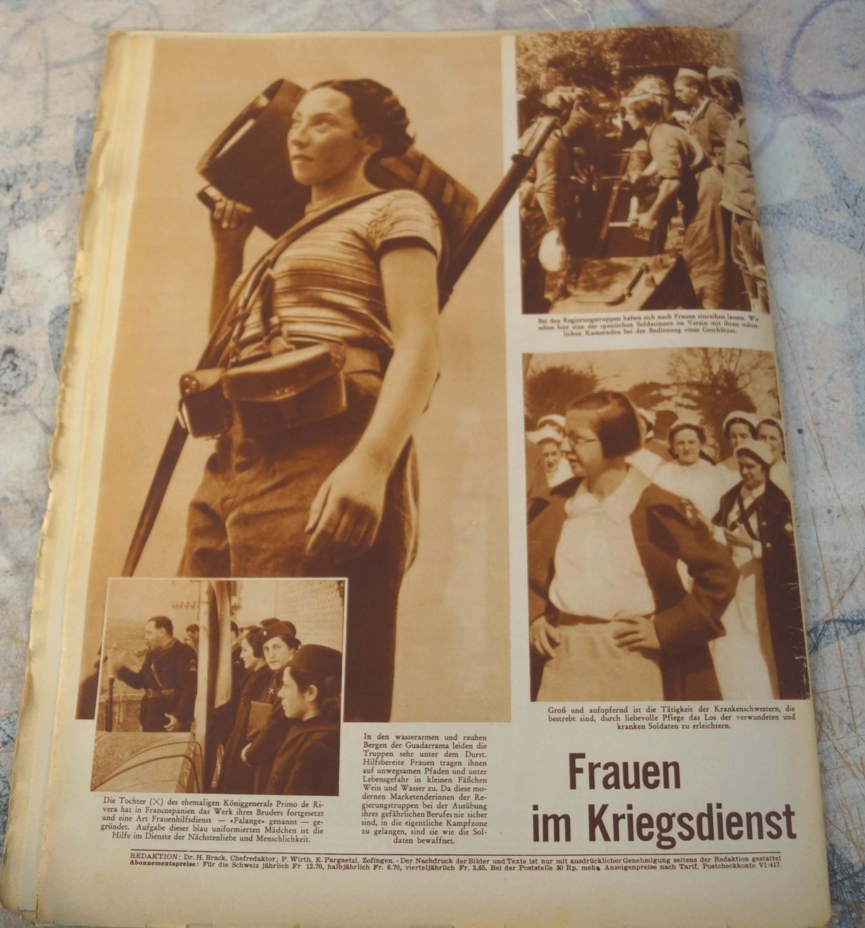 Zeitschriften & Magazine: Schweizer Illustrierte  1938 Spanien  Bürgerkrieg – Gebraucht aus Härkingen von sammelbecken 9