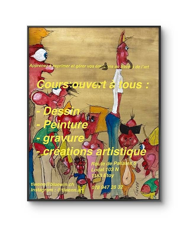 Gemälde: Cours de dessin, peinture, expression créative  – Neu und originalverpackt aus Echallens von tiwenn