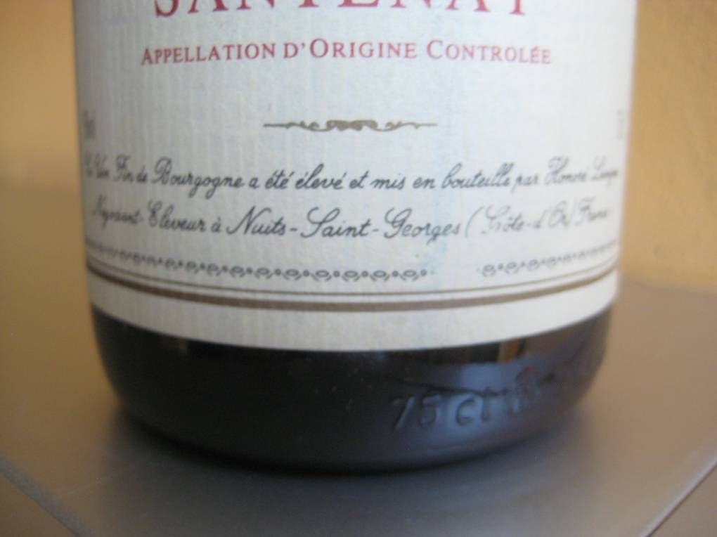 Vins: Wein Santenay, Jg. 1995 – D'occasion à Horgen par pet_n5kr 4
