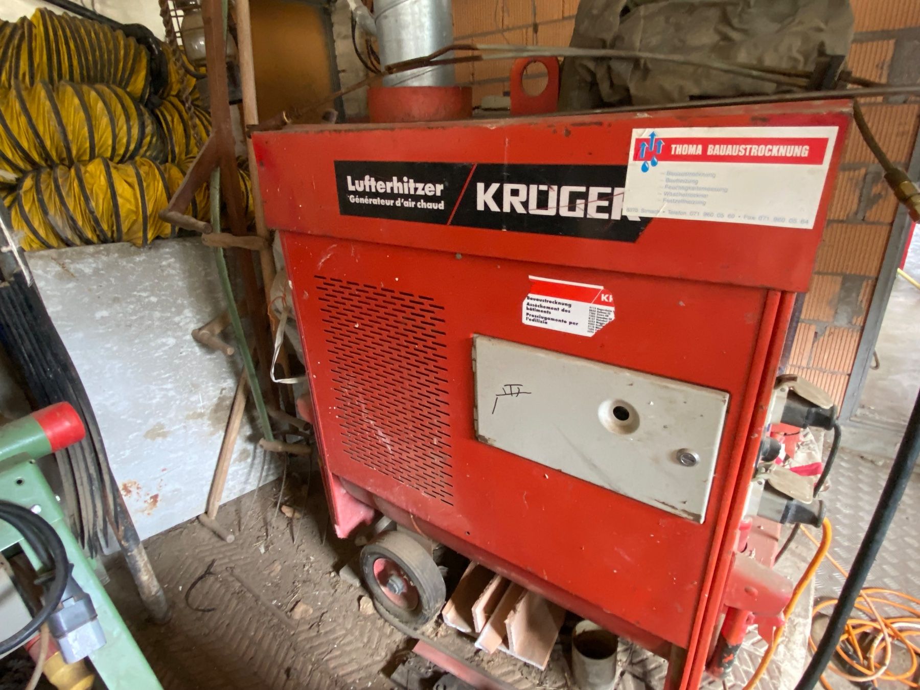 Krüger Heizgeräte: Krüger Lufterhitzer mit Schläuchen – Gebraucht aus Eschlikon TG von ArtRec