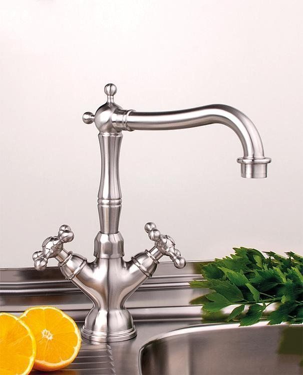 Rubinetteria: Küchemischer Retro gerade Inox matt – Nuovo e nell'imballaggio originale da Ostermundigen venduto da kuendig-armaturen 1