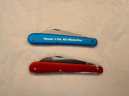 2 Victorinox Werbe-Taschenmesser / Floristenmesser