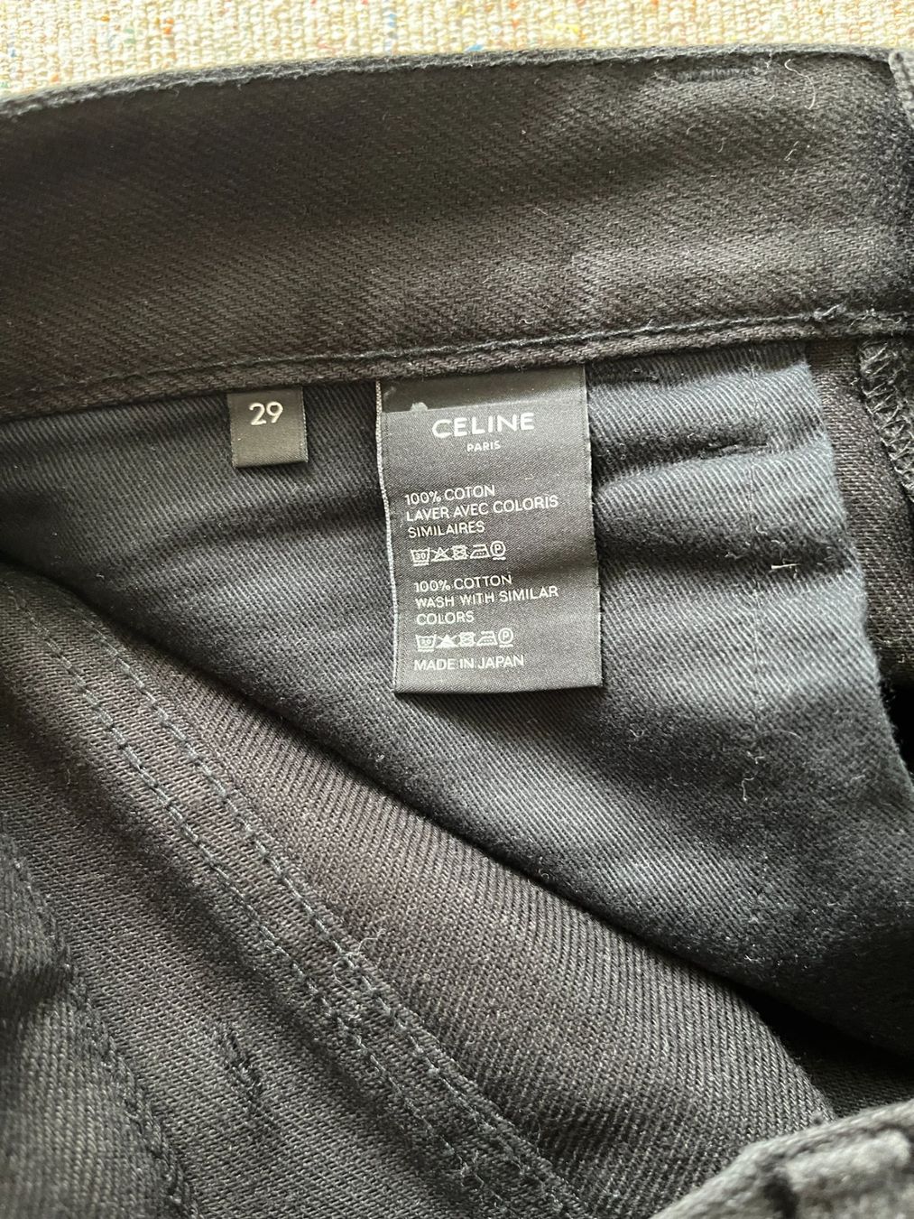 Celine Jeans: CELINE SLIM STRAIGHT DENIM BLACK – Usato da Zürich venduto da Ankawhi 6