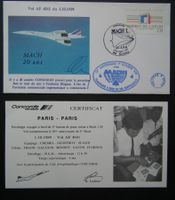 1989 Concorde  Mach I  20 ans,  Brief mit Karte