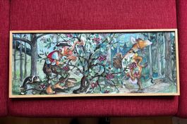 Kalenderblatt Rotkäppchen gerahmt von Martin Synacek