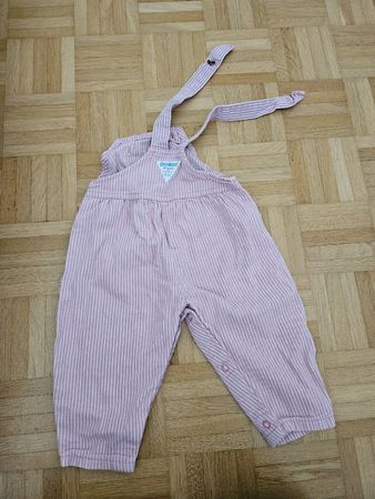 Latzhose OshKosh gestreift rosa weiss Grösse 18 monate 