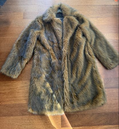 Kunstpelzmantel Unisex braun Grösse L NEU
