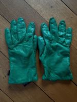 Lederhandschuhe / Wolle innen / grün / Gr. 7.5
