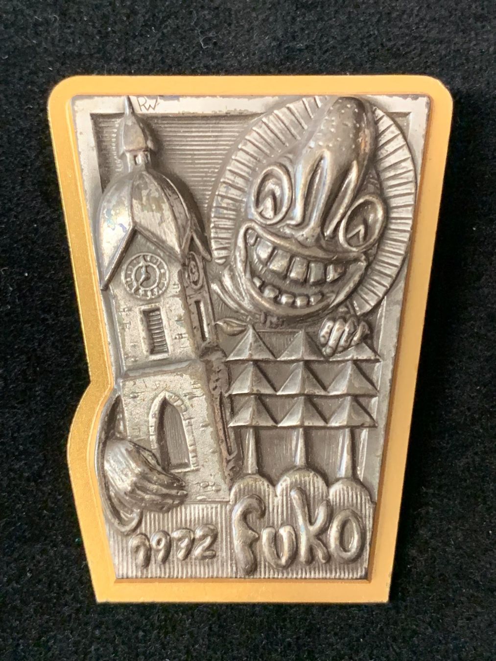 Placchette & Badge: Fasnachts-Plakette Olten Gold 1972 – Usato da Therwil venduto da Zelle13