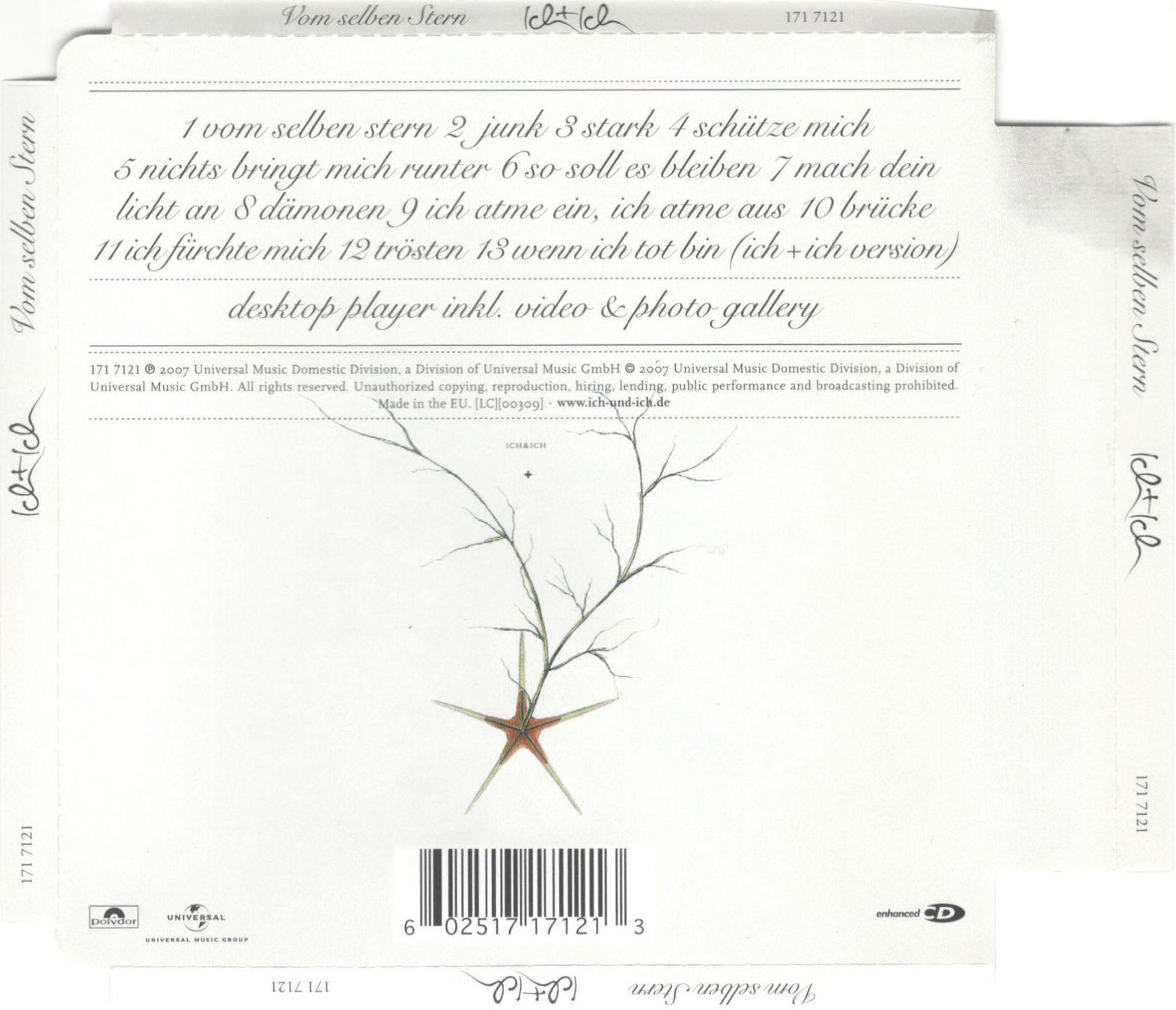 CD: Ich + Ich CD Vom Selben Stern – Usato da St. Margarethen TG venduto da Smiley-Face 1