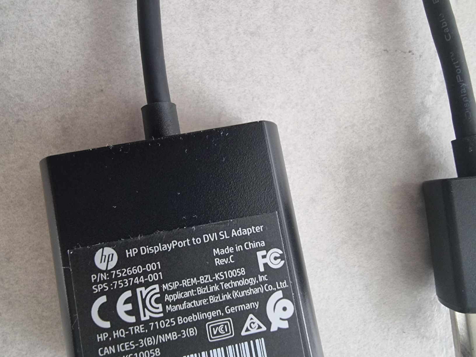 Hewlett Packard Laufwerke & Adapter: HP DisplayPort zu DVI Adapter – Neu (gemäss Beschreibung) aus Wohlen AG von niki31 2