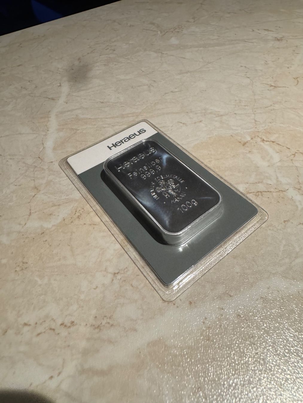 Edelmetalle: 100g argent lingot – Neu und originalverpackt aus Courroux von Hermes282 1