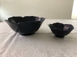 Dunkelblaue Porzellanschüssel 25 cm
