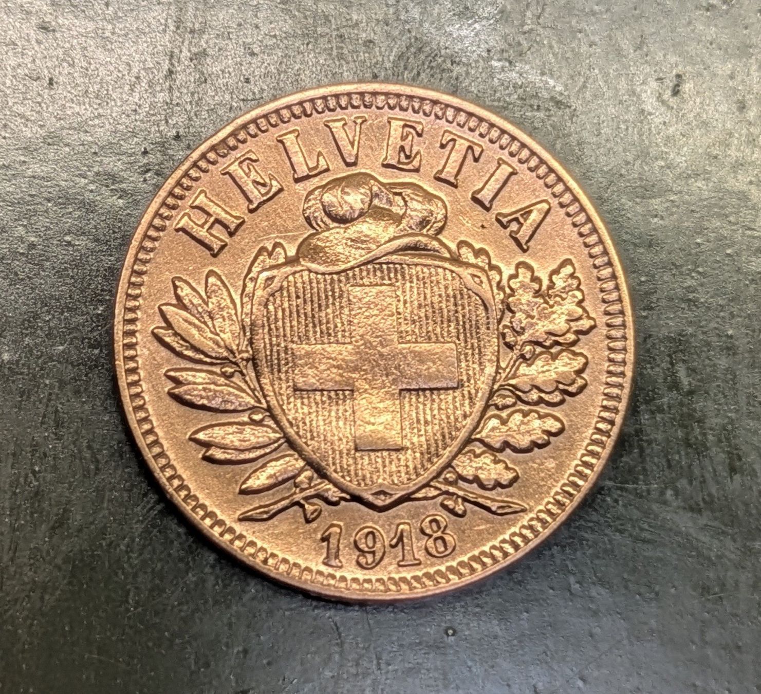 Toutes les monnaies: 2 Rappen 1918 ss – D'occasion à Zetzwil par Spitz70
