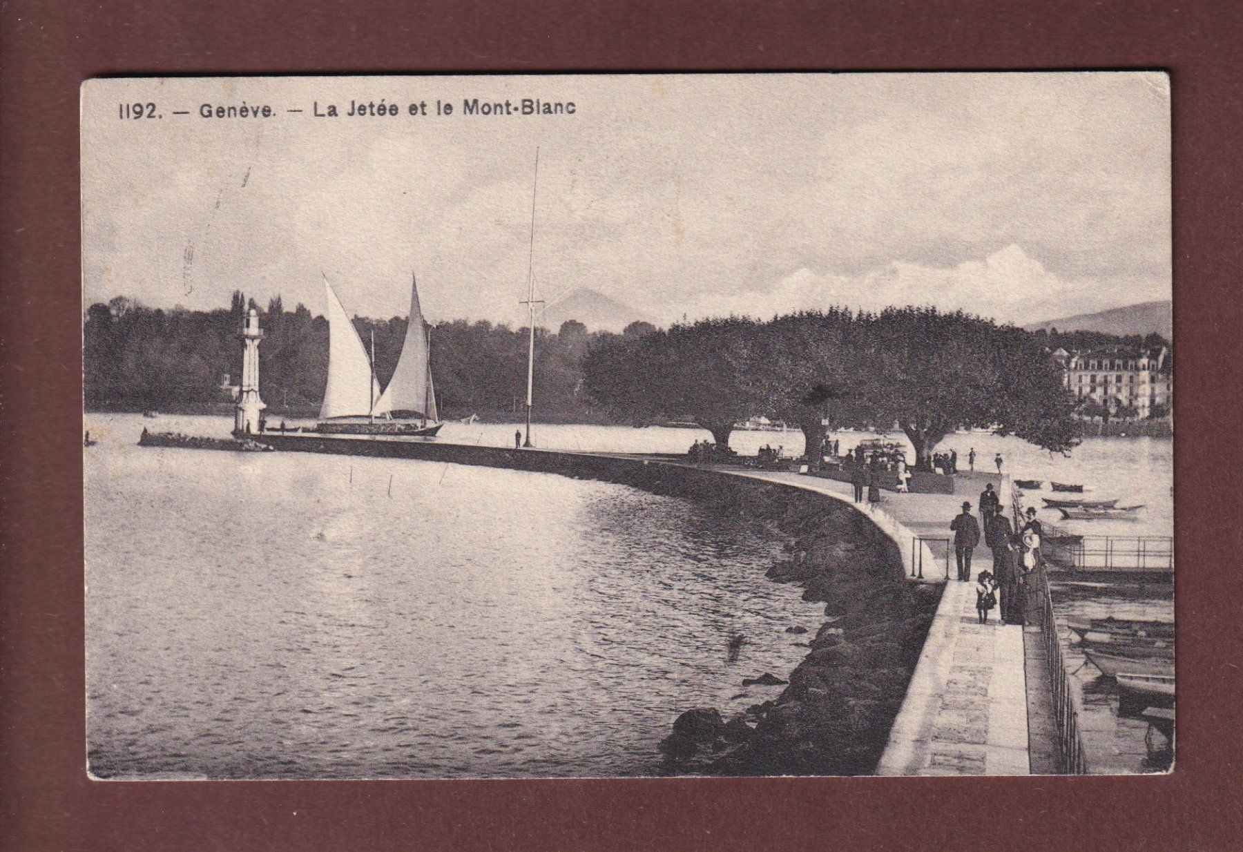 Ansichtskarten: GENEVE - La Jetée - 1910 – Gebraucht aus Pully von nicecards-shop