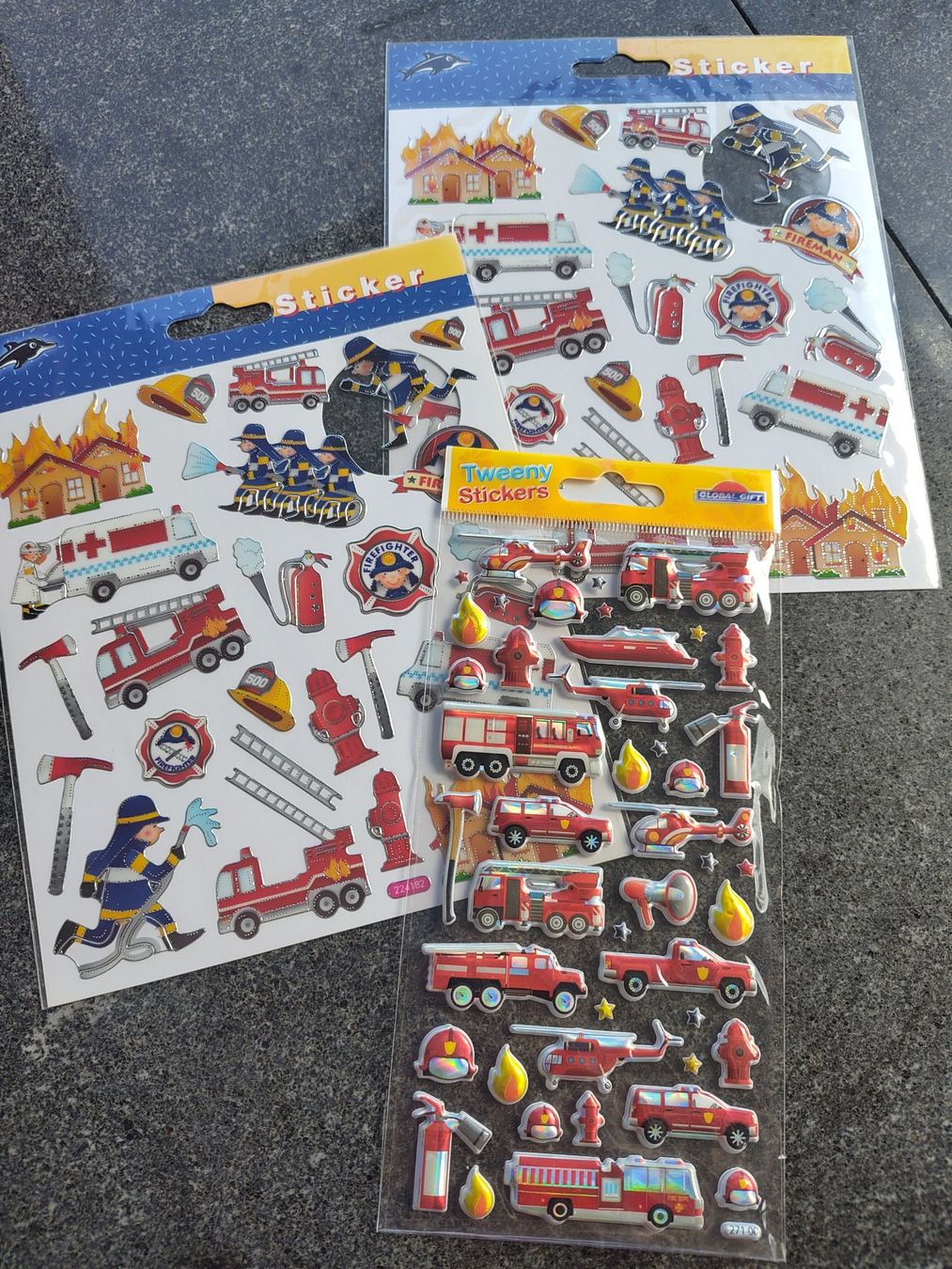 Sticker: 3 Bogen Sticker 16x16cm Neu Feuerwehr – Nuovo e nell'imballaggio originale da Leuggern venduto da Pummi19