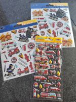 3 Bogen Sticker 16x16cm Neu Feuerwehr