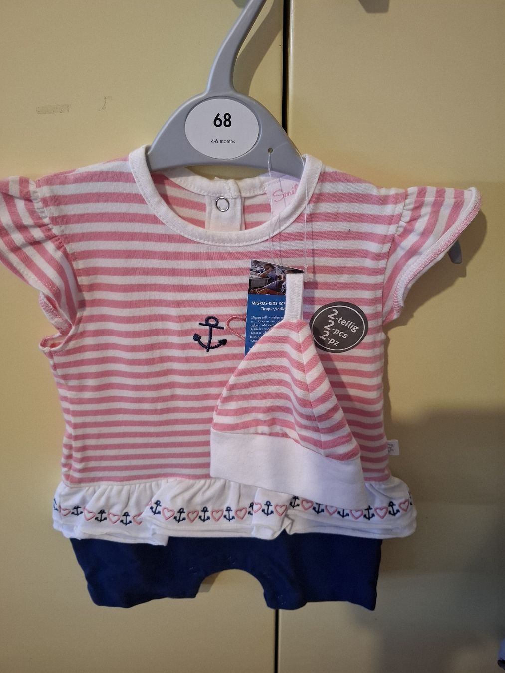 Lotti & Set di vestiti: Set bimba 2 pezzi righe rosa bianche taglia 68 – Nuovo (secondo la descrizione) da Viganello venduto da sor_dcq8 1
