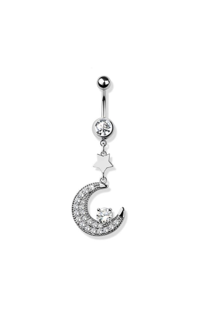 Gioielli per piercing: Bauchnabelpiercing mit Stern und Mond – Nuovo e nell'imballaggio originale da Döttingen venduto da Orangeroad