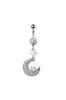 Bauchnabelpiercing mit Stern und Mond
