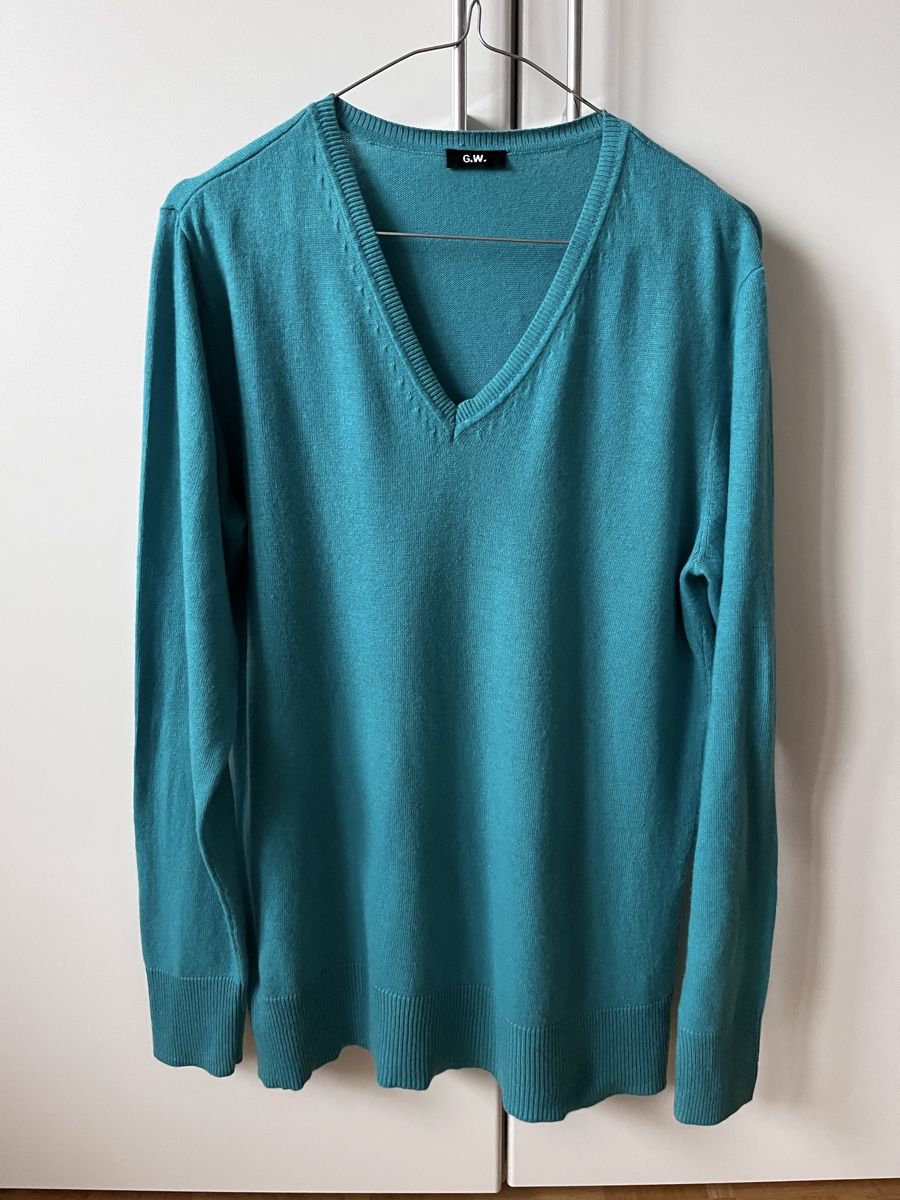 Gerry Weber Pullover & Sweatshirts: Gerry Weber Pullover, V-Ausschnitt, türkis, Grösse M – Gebraucht aus Zürich von Kleanthy
