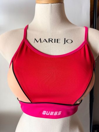 GUESS, Sport-Top, Grösse M, Farbe Rot/Pink/Hellorange