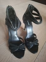 Graceland High-Heels schwarz mit Strass Reissverschluss 37