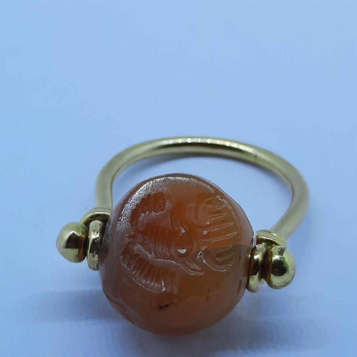 Anelli: Siegelring mir wunderschönem Karneol Edelstein – Usato da Unterägeri venduto da Altgoldschmuck 5