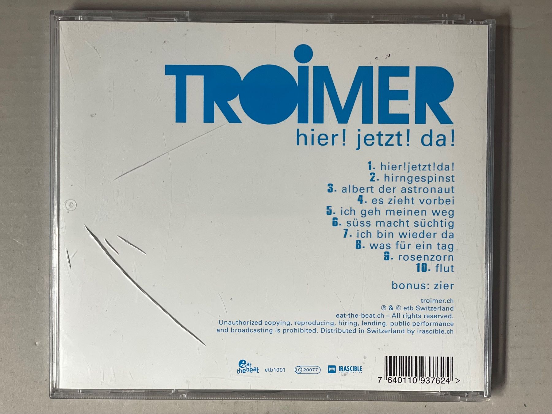 CDs: Troimer - hier jetzt da – Gebraucht aus Muri b. Bern von AdidasCollector 3