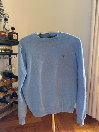 Herren Pullover Gant Geelong Lambswool blau Grösse M