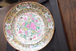 Antiker Chinesischer Teller mit Blumenmuster, Vintage!