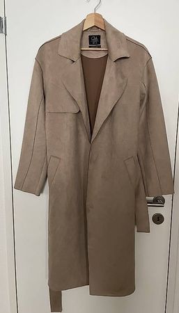 Neuer Trenchcoat in Wildlederoptik Gr. 36