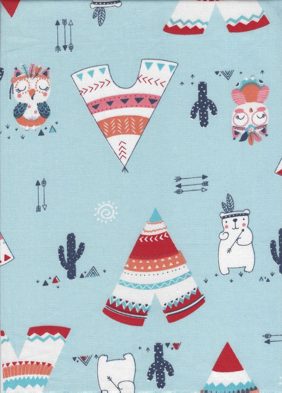Stoffe: Fat quarter/Coupon patchwork-couture Petits Indiens bleus – Neu und originalverpackt aus Gland von san_xz5j 4