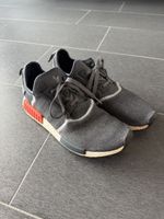 Adidas NMD R1 Sneaker grau rot, gebrauchter Zustand