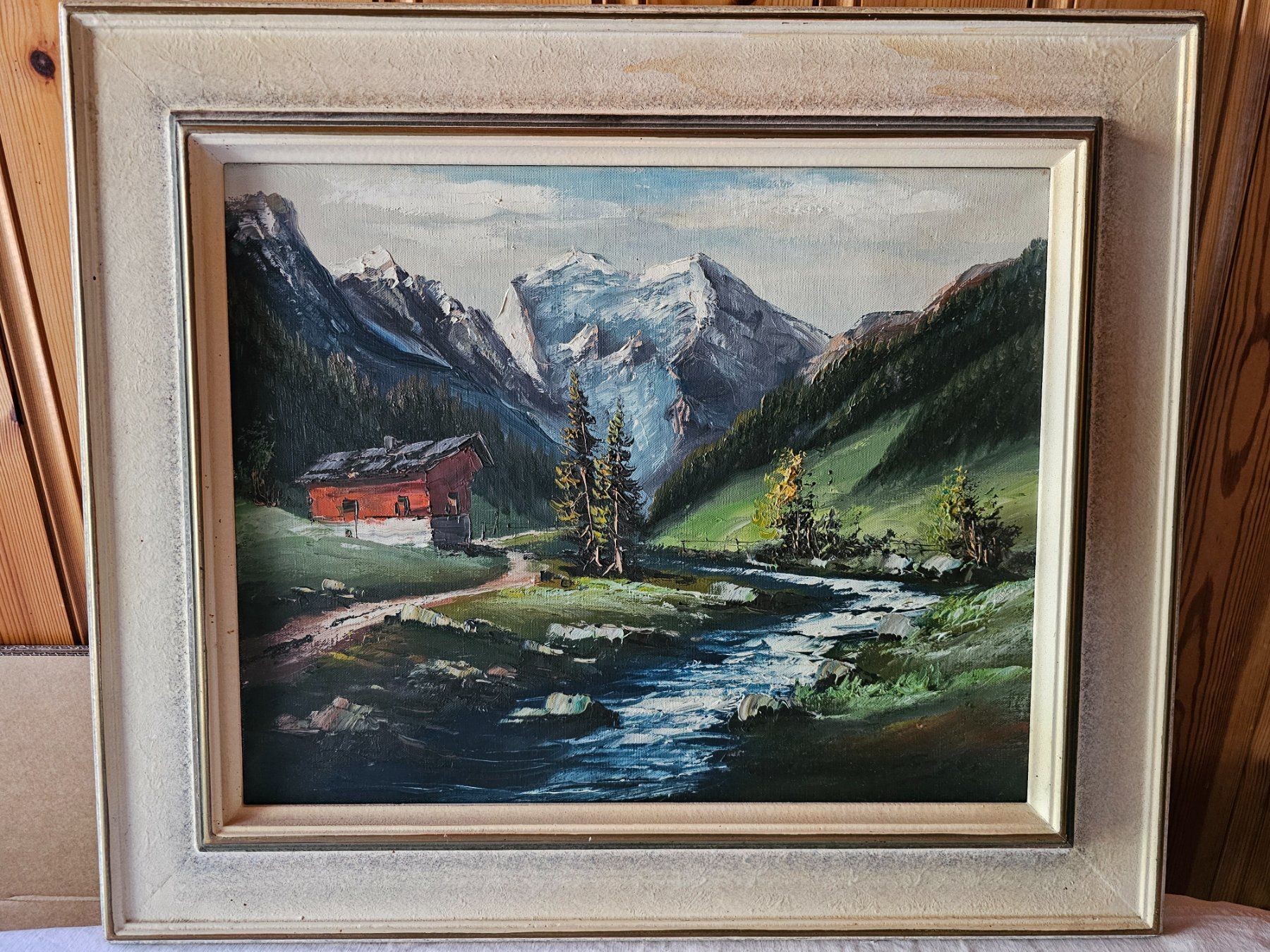 Tableaux: Altes Bild " Blüemlisalp" – D'occasion à Bigenthal par Westerngirl