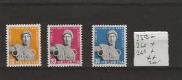 timbre 1944 jubilé olympique 259-260-261 X TOP**