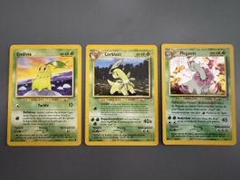 Endivie, Lorblatt & Meganie Pokemon neo genesis DE