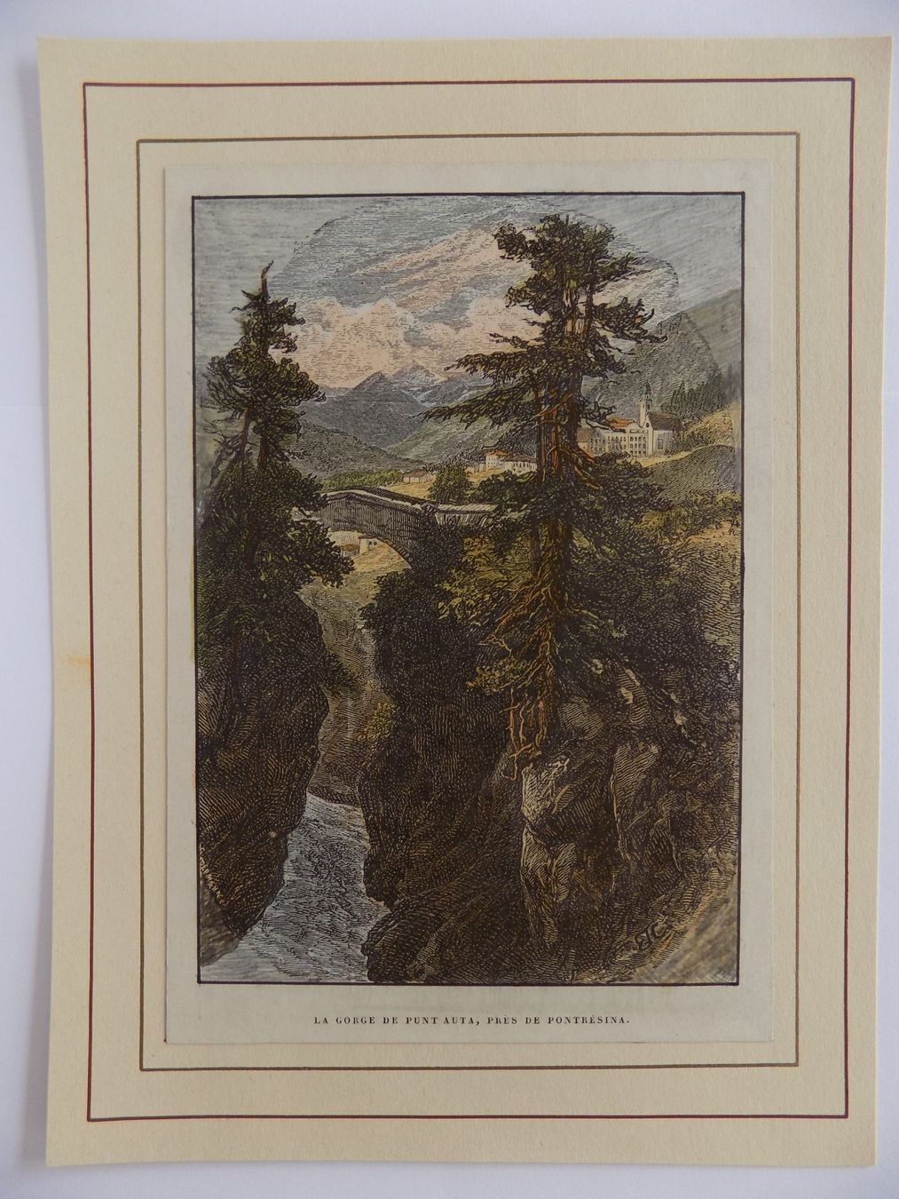 Gravures: Pontresina koloriert – D'occasion à Risch par Rischli15