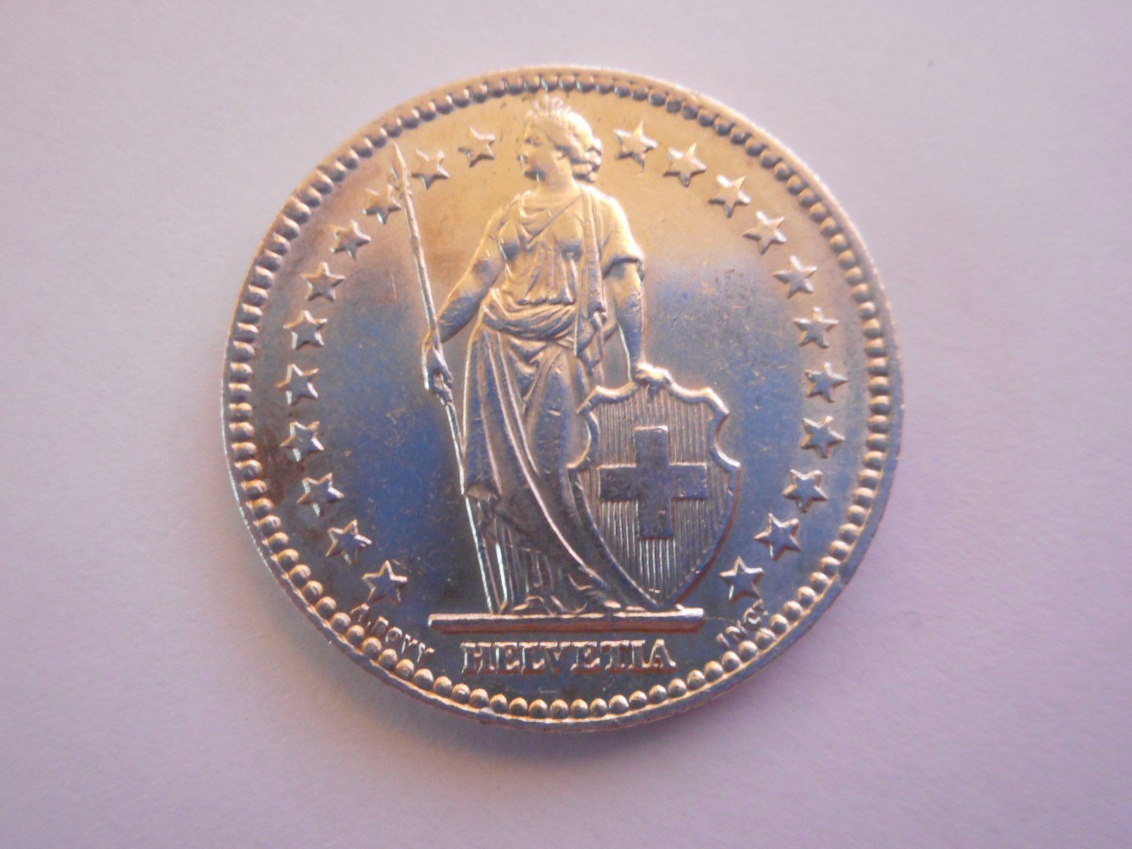 Tutti le monete: 2 Fr. 1955 silber  vorz – Usato da Kriegstetten venduto da pizlad2010 2