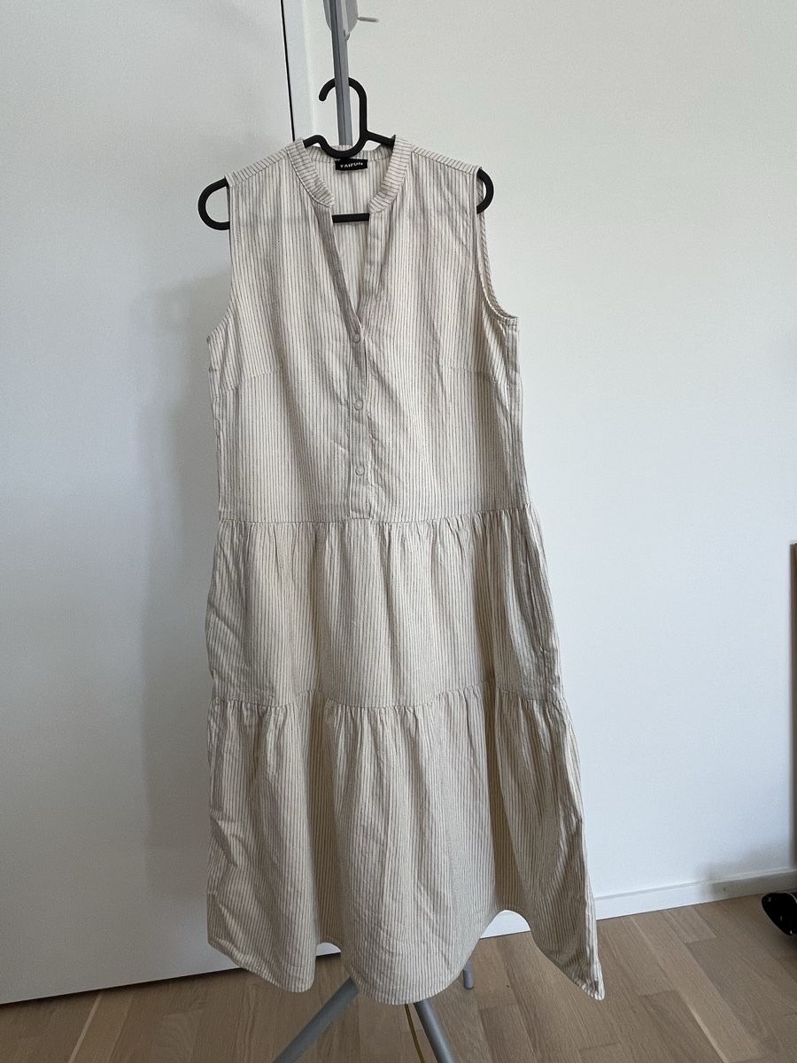 Taifun Vestiti: Taifun Blusenkleid Baumwolle + Leinen – Usato da Zürich venduto da olg_m6st 2