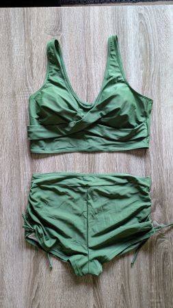 Costume da bagno verde due pezzi taglia XL nuovo