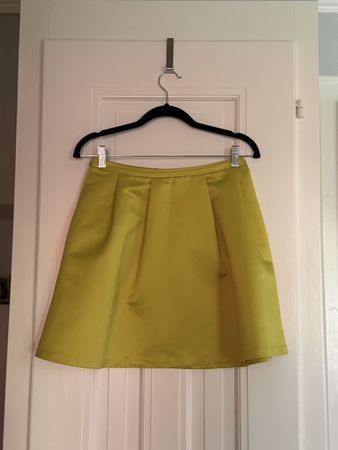 Promod Chartreuse Mini Skirt size S