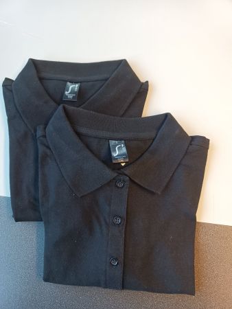Damen Poloshirt schwarz S (g)